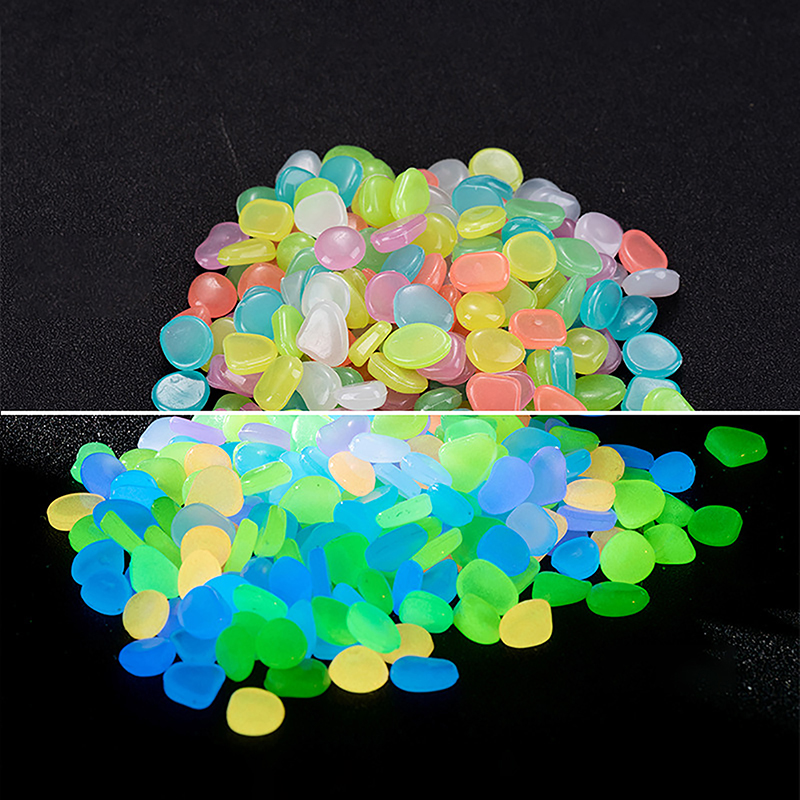 Aquarium Fish Glow In The Dark - 100 peças de pedras luminosas para