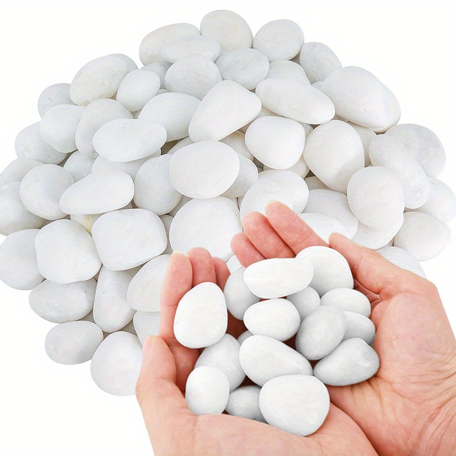 Aquarium Fish Buy - 200/400g branco alto polido seixos naturais