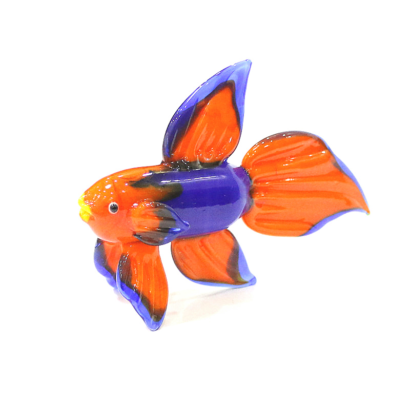 Aquarium Fish Glass - Estatueta artesanal de peixes tropicais, Ornamentos