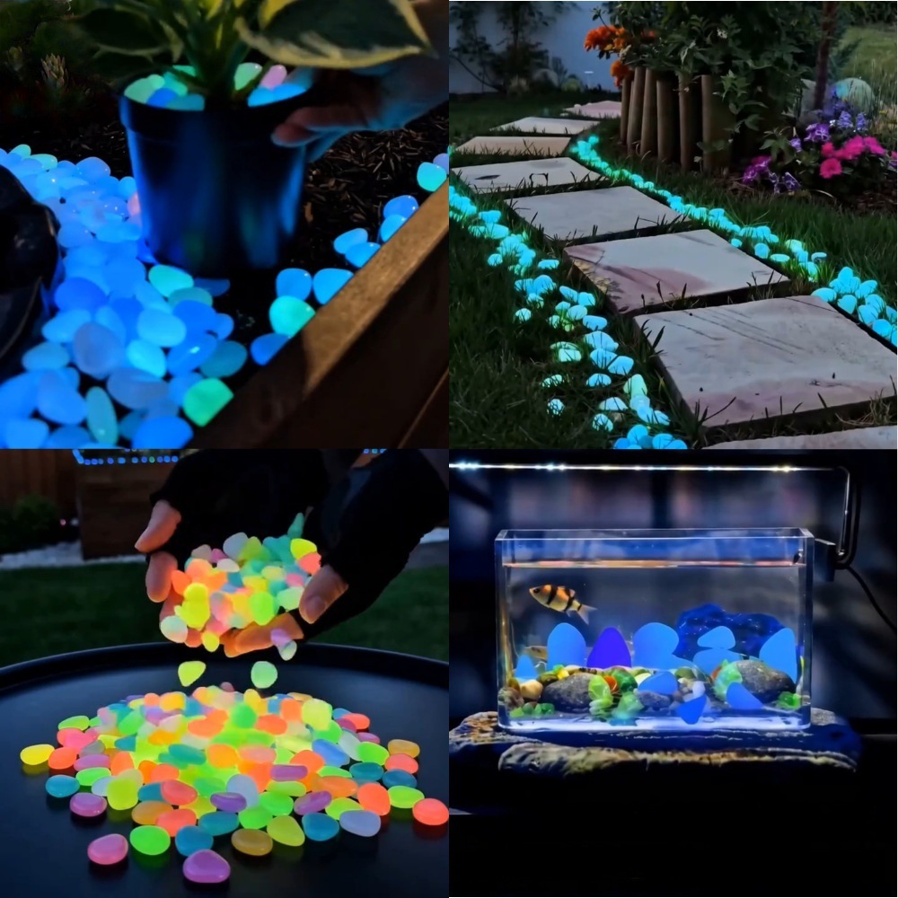 Aquarium Fish Colorful - Pedras luminosas coloridas que brilham no