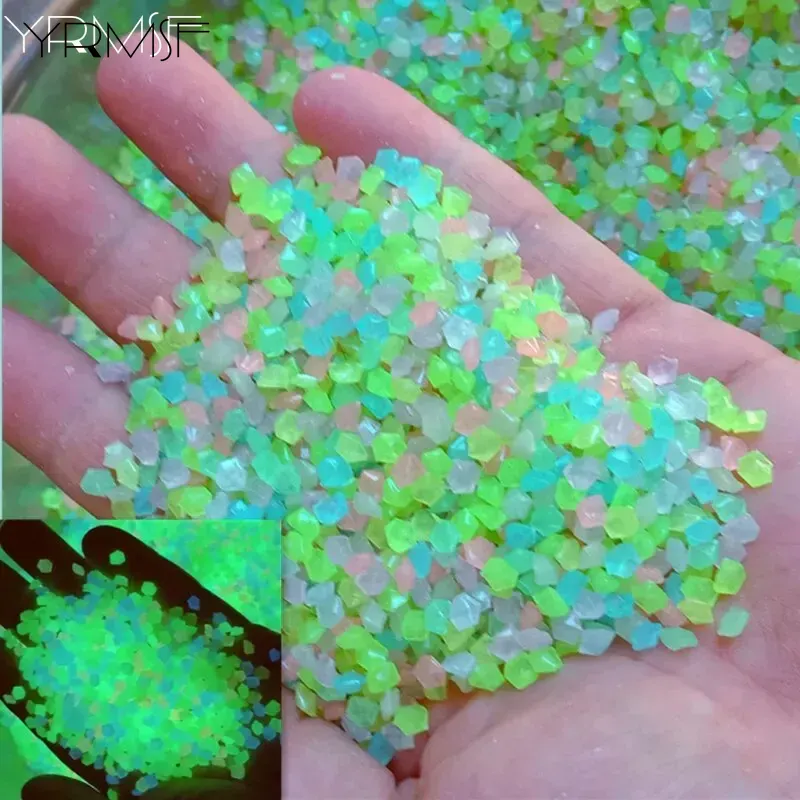 Aquarium Fish Glow In The Dark - 1000 pçs 3-5mm areia luminosa brilho