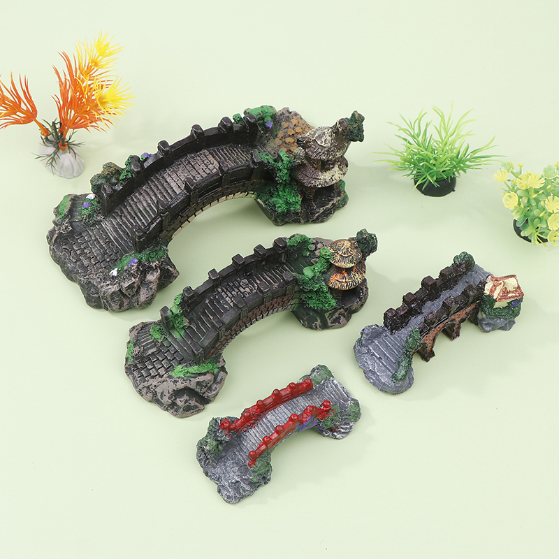 Aquarium Fish Bridge - 1pc tanque de peixes ponte artificial