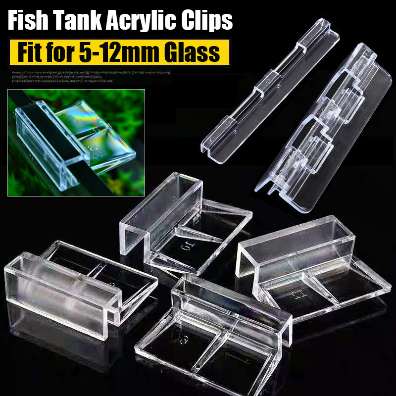 Aquarium Fish Glass - Mais novo 5/6/8/10/12mm clipes acrílicos capa