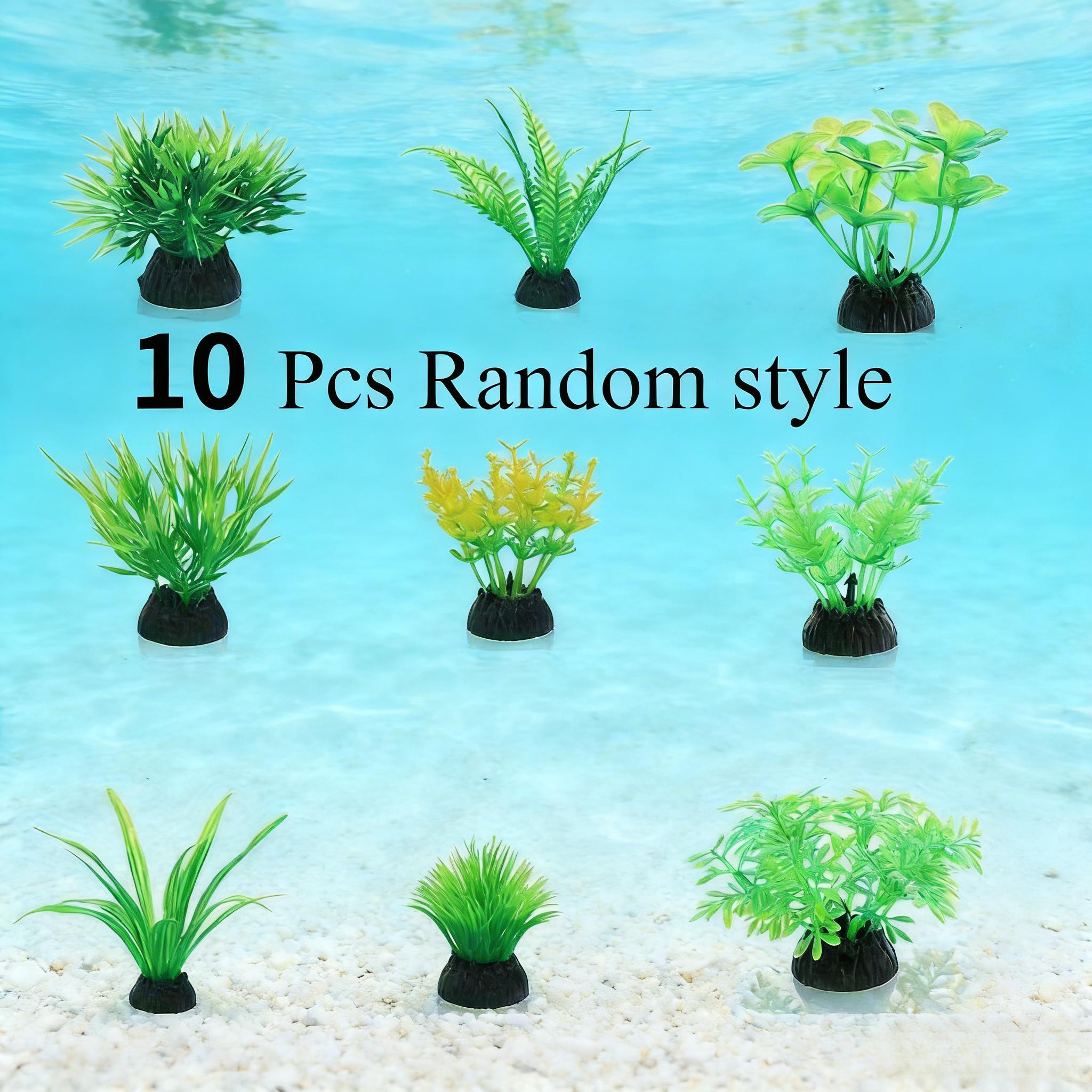 Aquarium Fish Green - 10 Peças de Plantas Artificiais Verdes