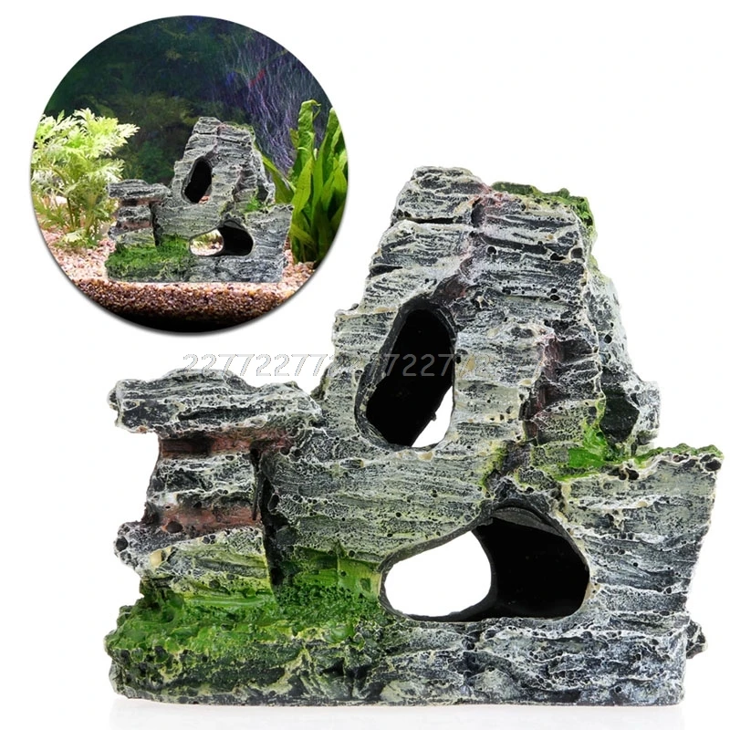 Aquarium Fish Bridge - Vista da montanha rockery aquário rocha