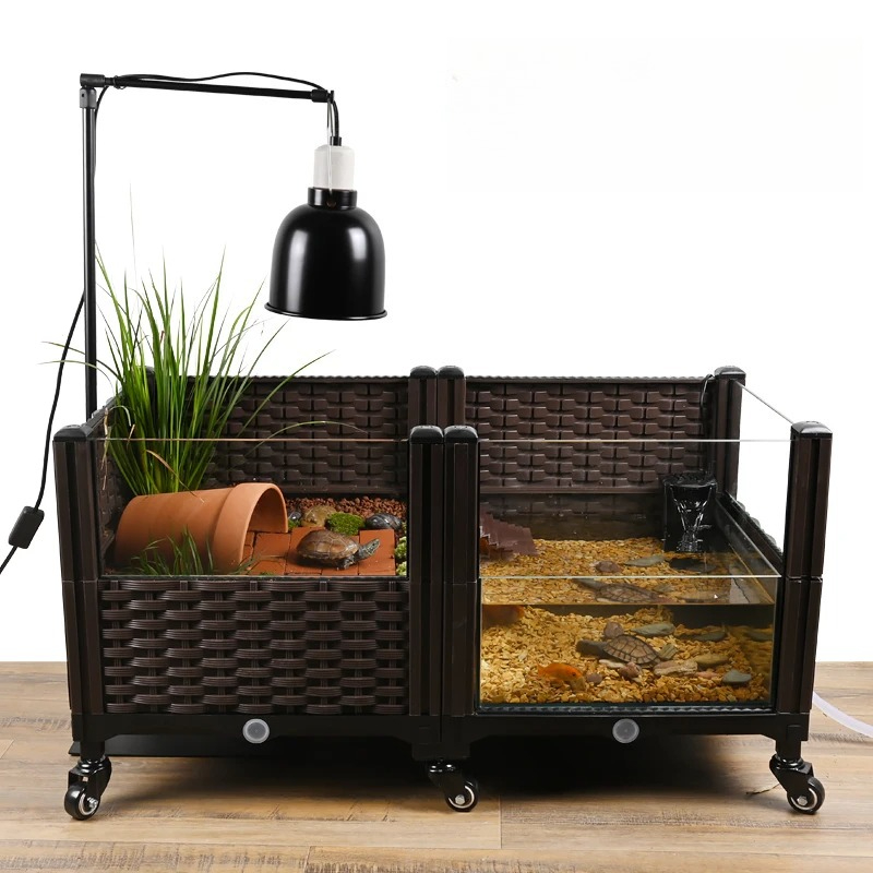 Aquarium Fish Yellow - Tanque Eco Turtle com Plataforma de