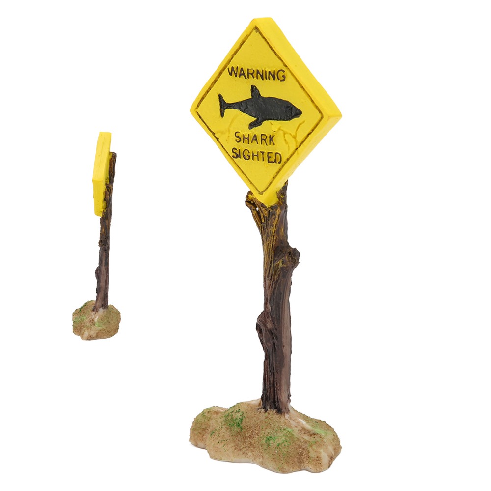 Aquarium Fish Yellow - Placa de aviso de tubarão de