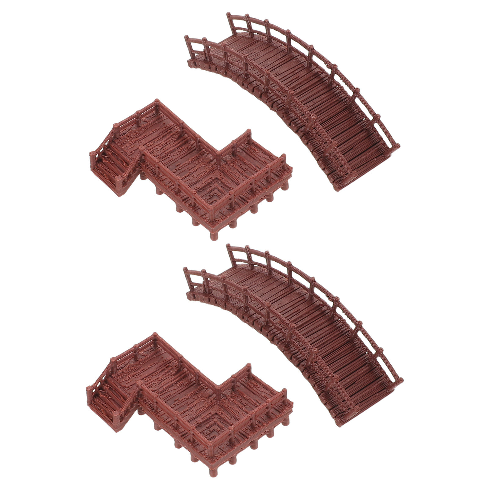 Aquarium Fish Bridge - 4 Peças de Ponte Miniatura para