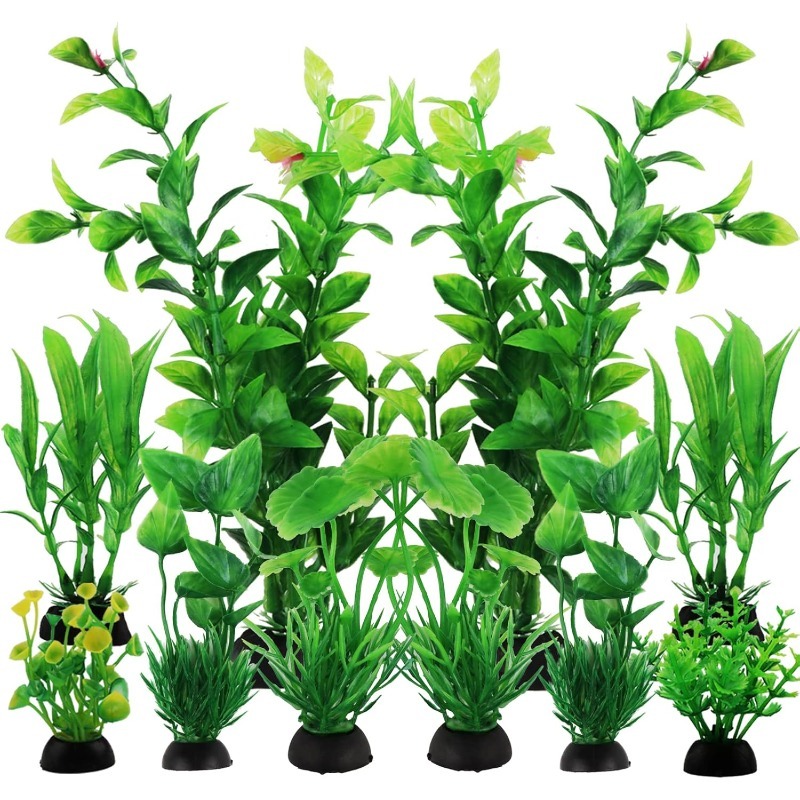 Aquarium Fish Green - 10/20 Peças de Plantas Artificiais para