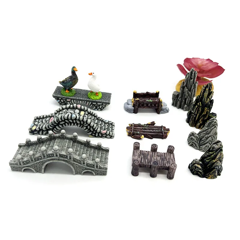 Mini Aquário Resina Ponte Deco - Aquarium Fish Bridge avaliação e preço