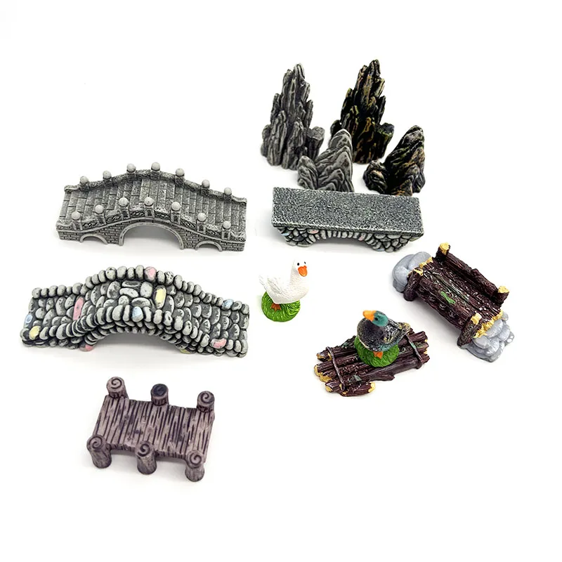 Mini Aquário Resina Ponte Deco - Aquarium Fish Bridge avaliação e preço