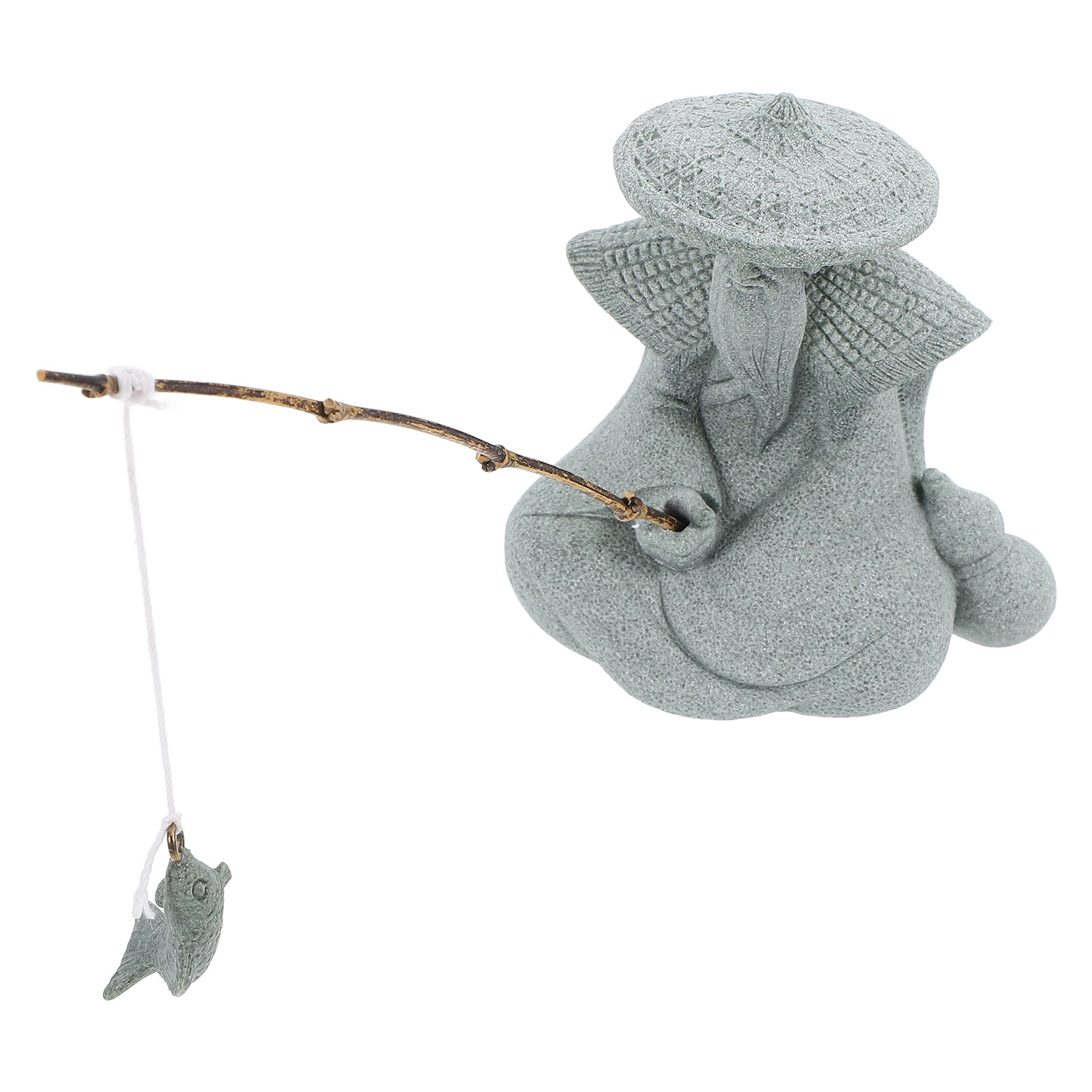 Mini Estátua de Pescador em Re - Aquarium Mini Fish avaliação e preço