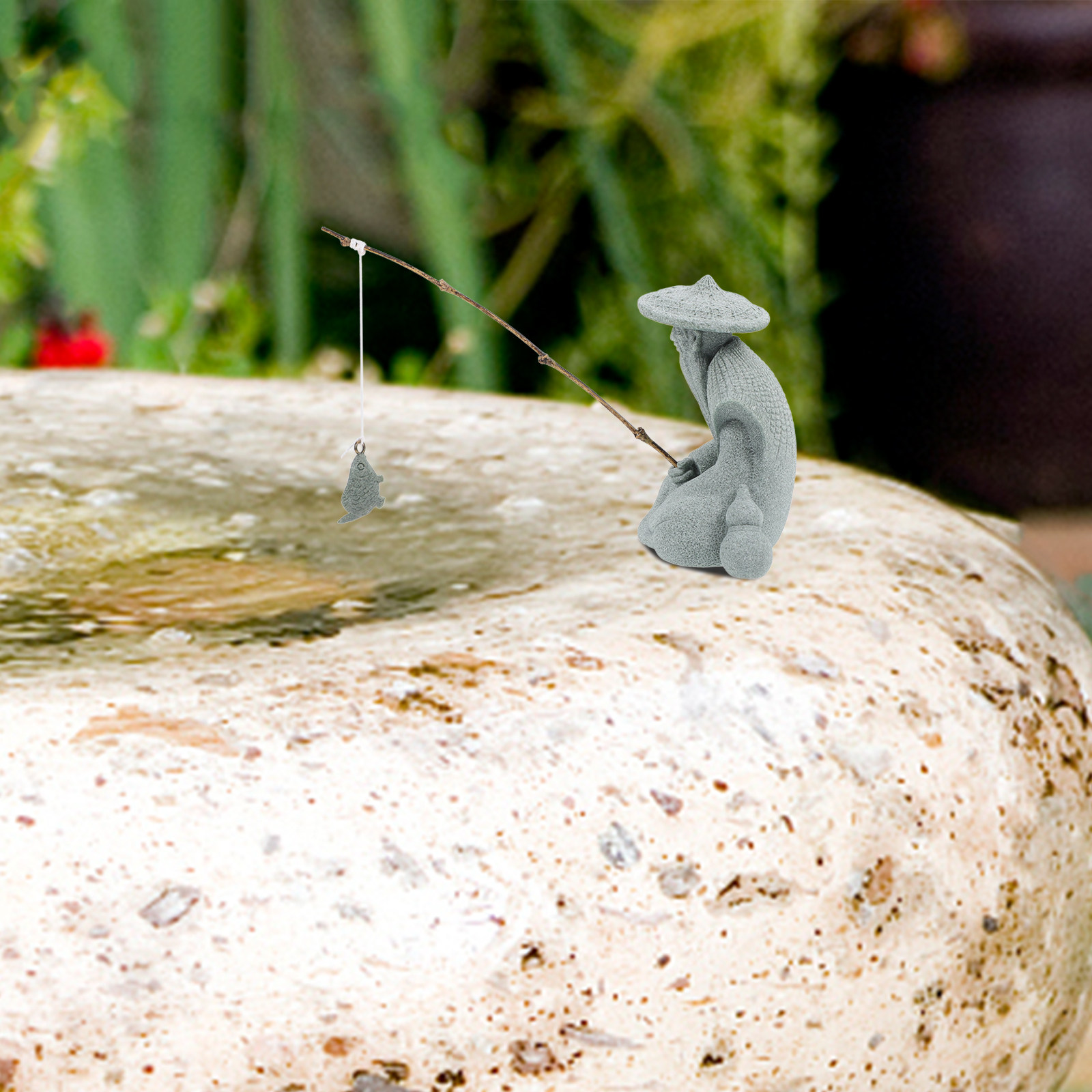 Mini Estátua de Pescador em Re - Aquarium Mini Fish avaliação e preço