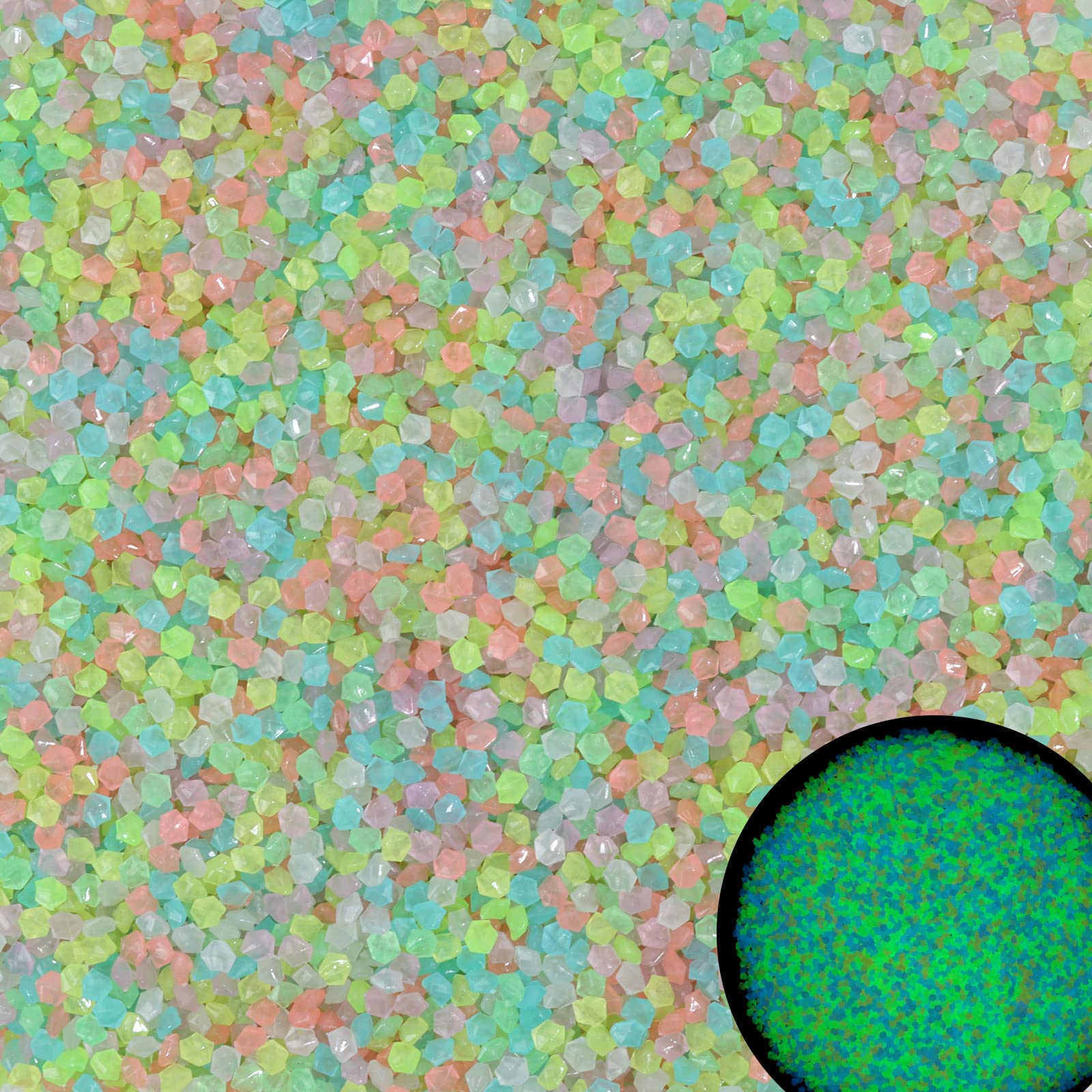 1000 pçs areia luminosa que br - Aquarium Fish Glow In The Dark avaliação e preço