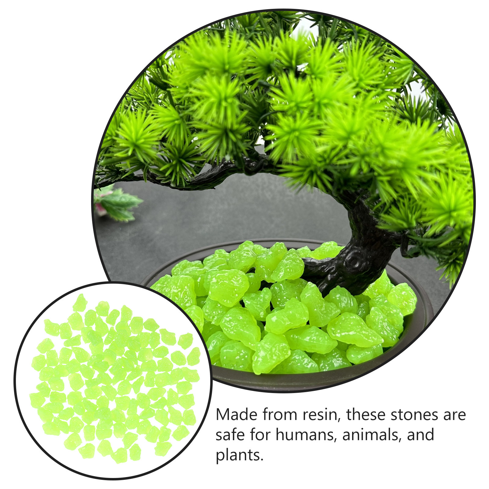 1 Pacote de Pedras de Resina q - Aquarium Fish Glow In The Dark avaliação e preço