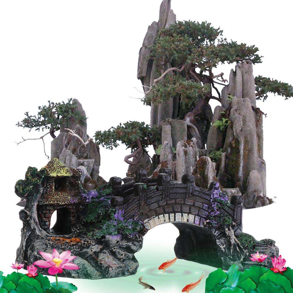 Ornamento Artificial de Aquári - Aquarium Fish Bridge avaliação e preço