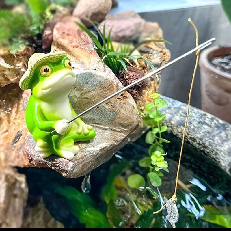Estátua de Sapo Pescador para  - Aquarium Fish Buy avaliação e preço