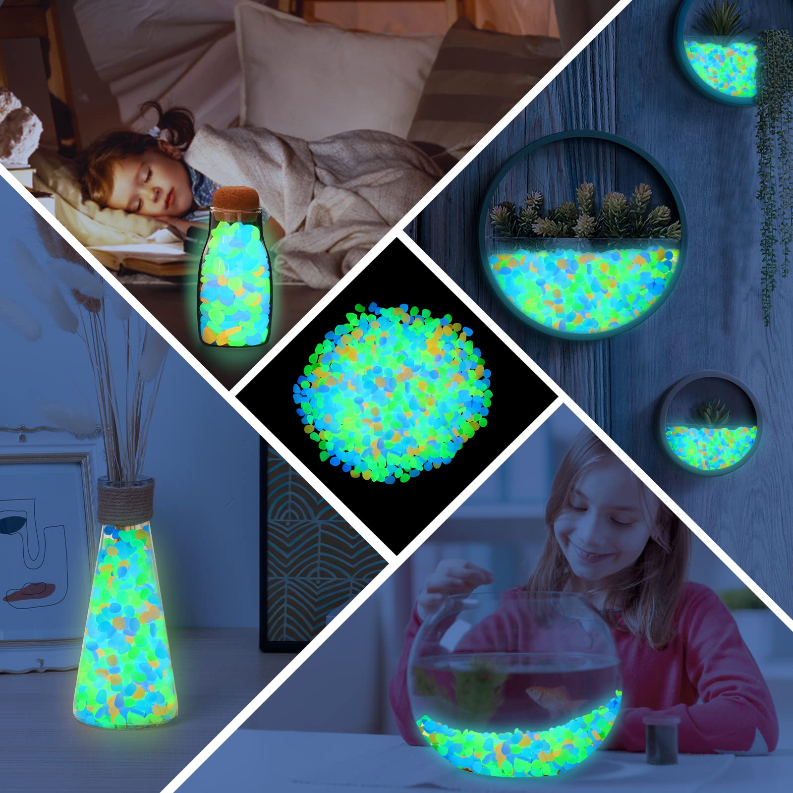 200 peças de pedras que brilha - Aquarium Fish Glow In The Dark avaliação e preço