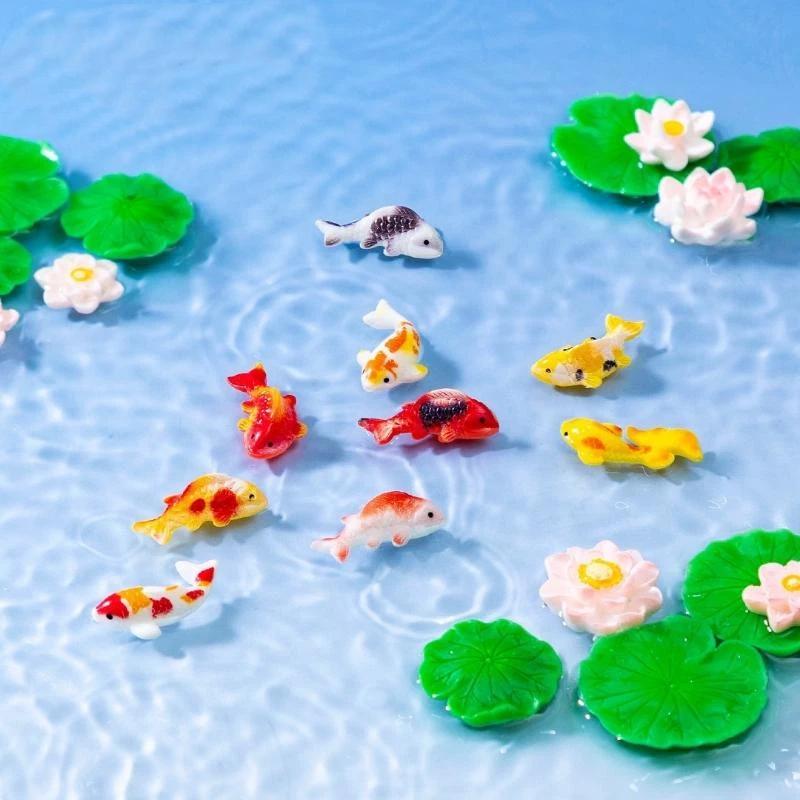 Mini Figuras de Peixe Koi em R - Aquarium Mini Fish avaliação e preço