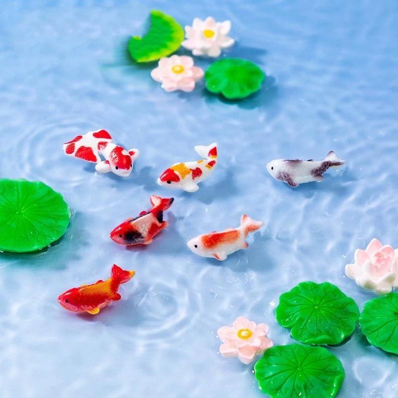 Mini Figuras de Peixe Koi em R - Aquarium Mini Fish avaliação e preço