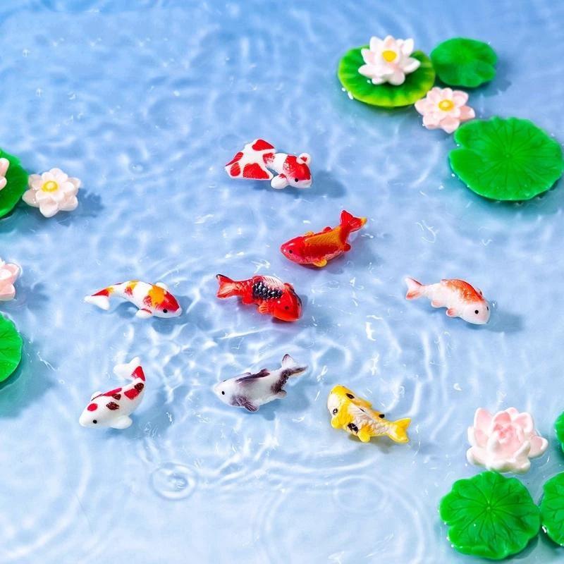 Mini Figuras de Peixe Koi em R - Aquarium Mini Fish avaliação e preço