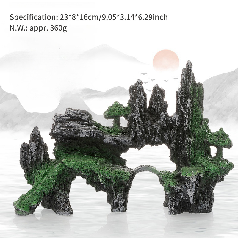 Aquário decorativo pedras tanq - Aquarium Fish Bridge avaliação e preço