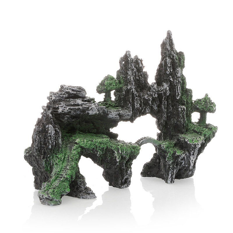 Aquário decorativo pedras tanq - Aquarium Fish Bridge avaliação e preço
