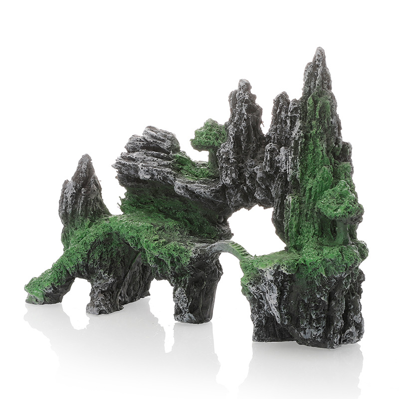 Aquário decorativo pedras tanq - Aquarium Fish Bridge avaliação e preço