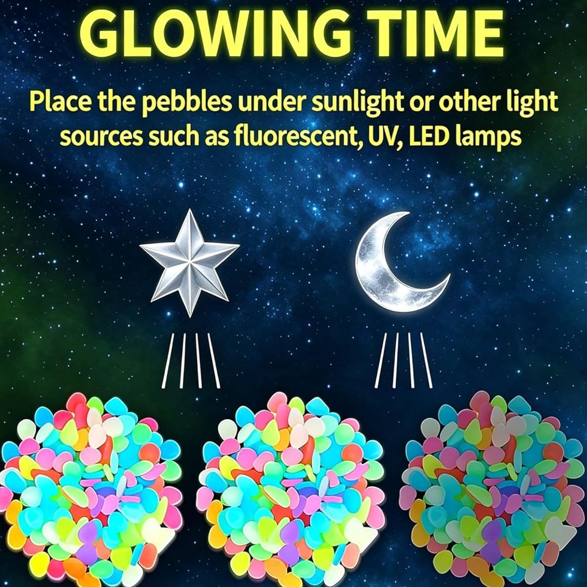 Pedras luminosas coloridas que - Aquarium Fish Colorful avaliação e preço