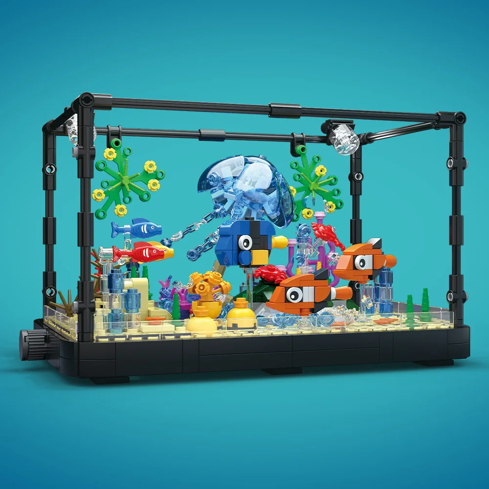 Conjunto de blocos de construç - Aquarium Mini Fish avaliação e preço