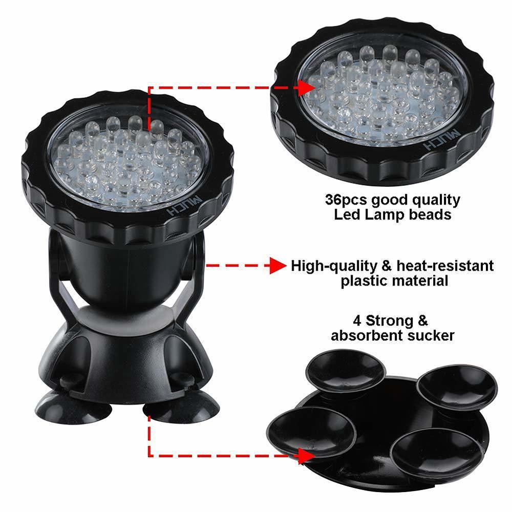 12v submersível lagoa luz mult - Aquarium Fish Colorful avaliação e preço