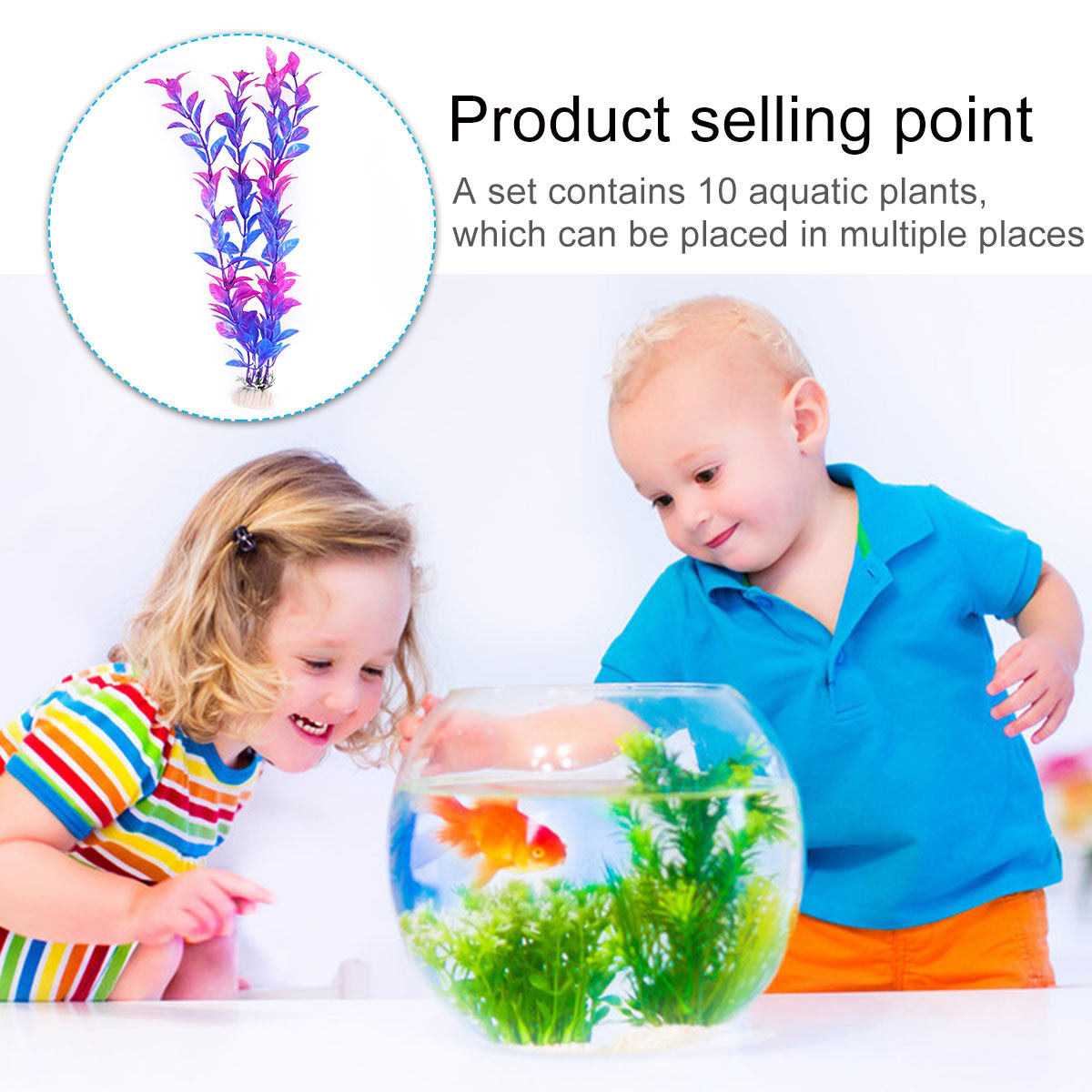 Conjunto de 10 Plantas Aquátic - Aquarium Fish Green avaliação e preço