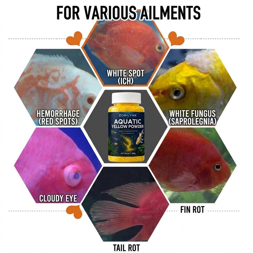 Pó Amarelo Aquático de Dissolu - Aquarium Fish Yellow avaliação e preço
