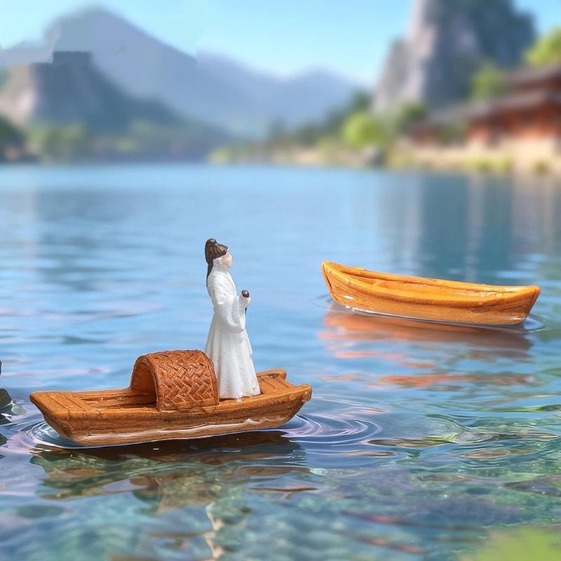 【S】Miniatura de Barco Flutuant - Aquarium Mini Fish avaliação e preço
