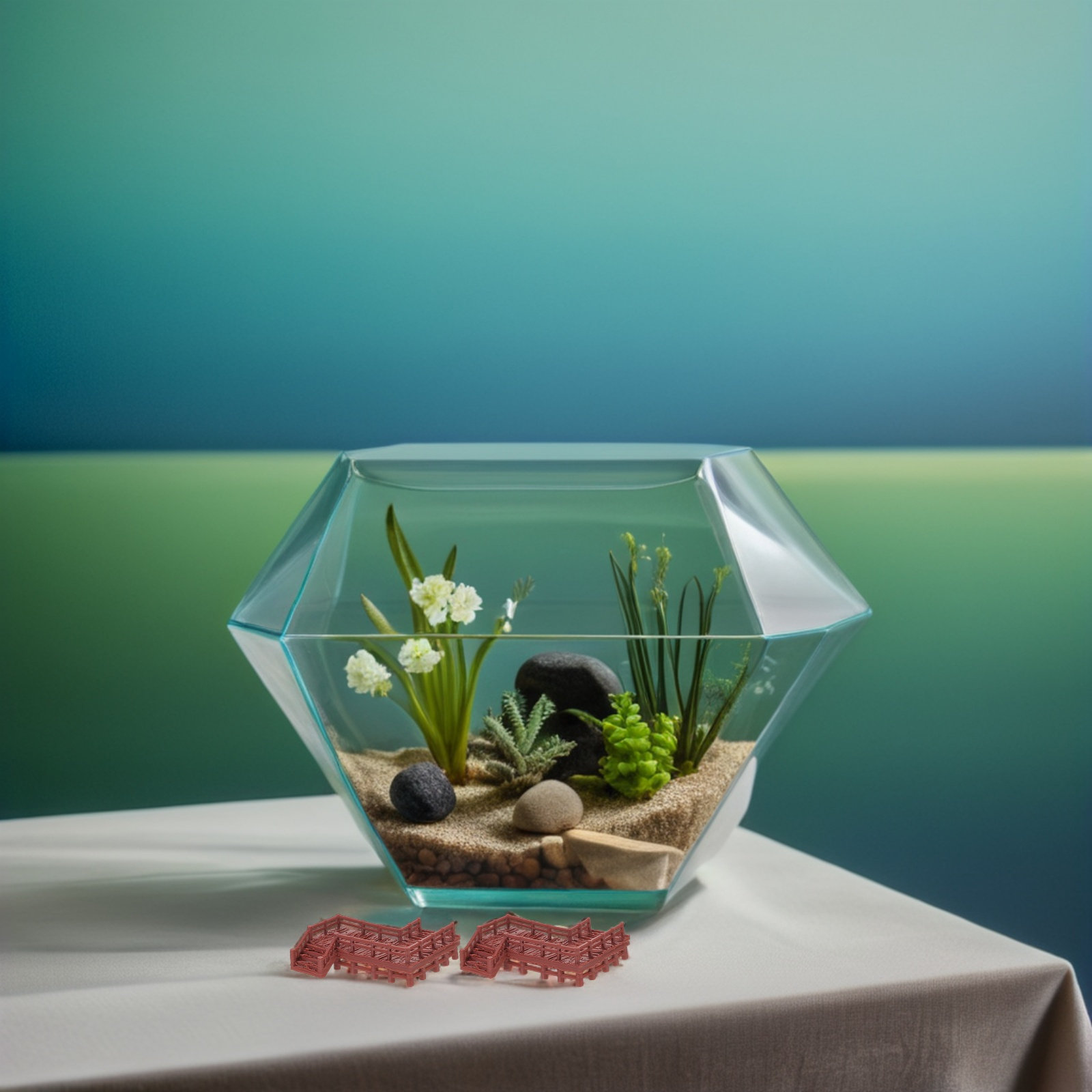 4 Peças de Ponte Miniatura par - Aquarium Fish Bridge avaliação e preço