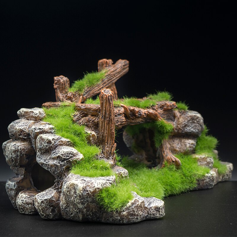 Resina Rockery Bridge Decoraçõ - Aquarium Fish Bridge avaliação e preço