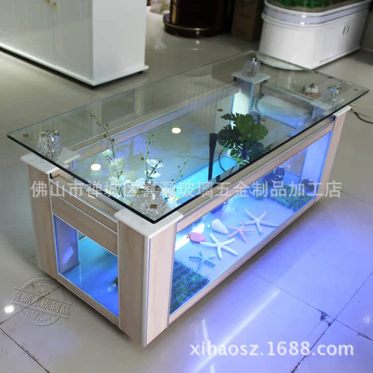Mesa de centro para sofá, aquá - Aquarium Fish Glass avaliação e preço
