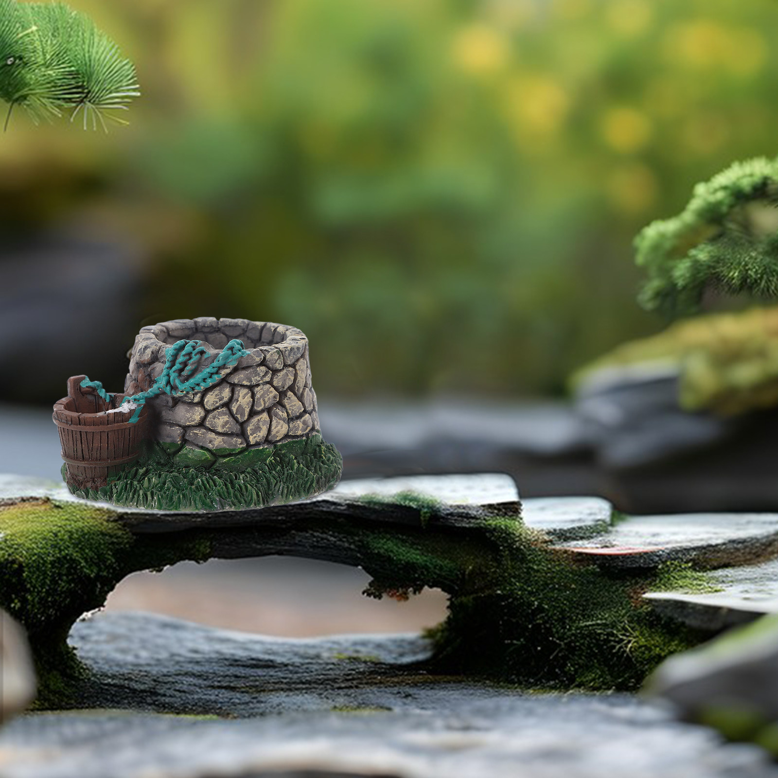 Miniatura de Terrário em Resin - Aquarium Fish Bridge avaliação e preço